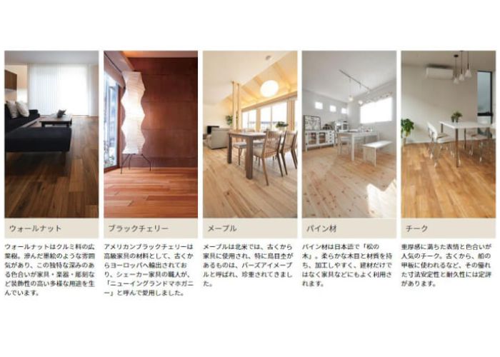 無垢材の種類