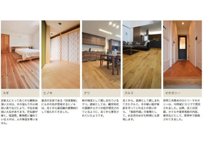 無垢材の種類