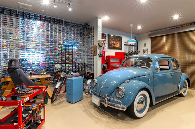 本橋さんが手掛けた住宅のガレージ