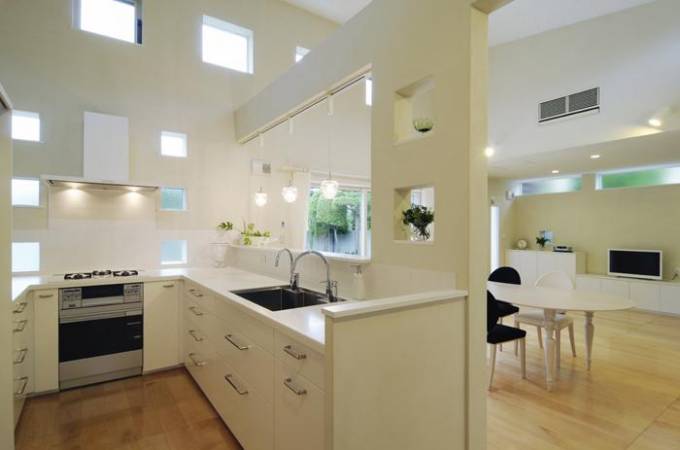 キッチン吹き抜け