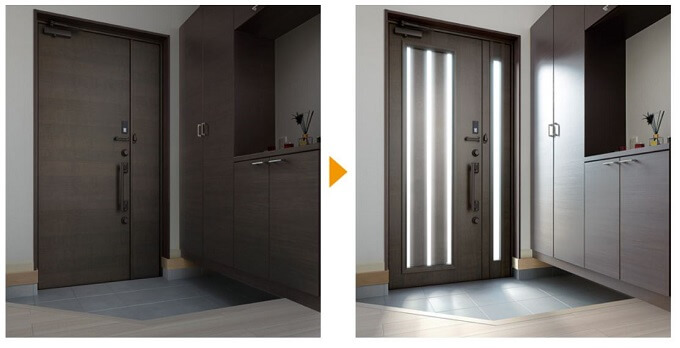 ランマ付きドア