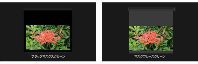 ブラックマスクありのスクリーン比較