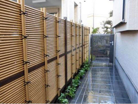 竹垣 隣家施工例