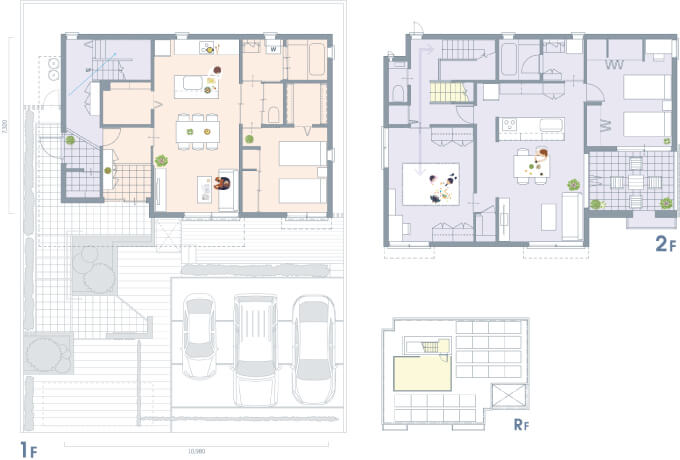 ヘーベルハウス-二世帯間取り図1
