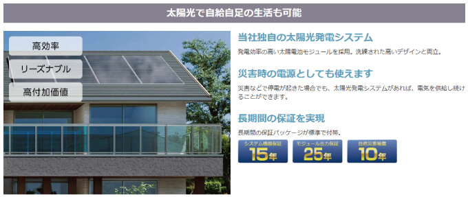 サンヨーホームズ「太陽光発電システム」