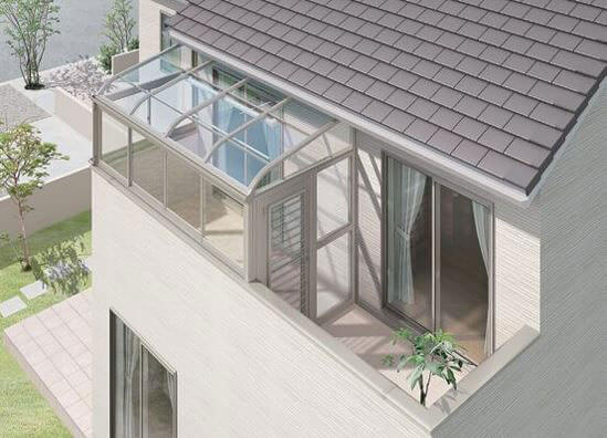 サンルーム バルコニー部分囲い