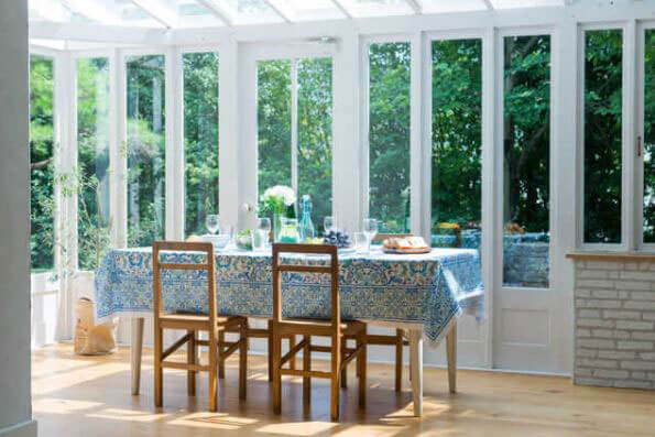 サンルームをダイニングルームとした例