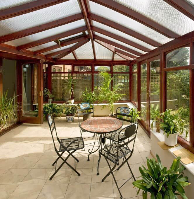 サンルームをガーデンルームとした例