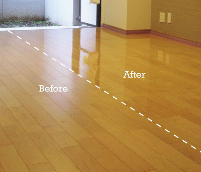 フロアコーティングのビフォーアフター