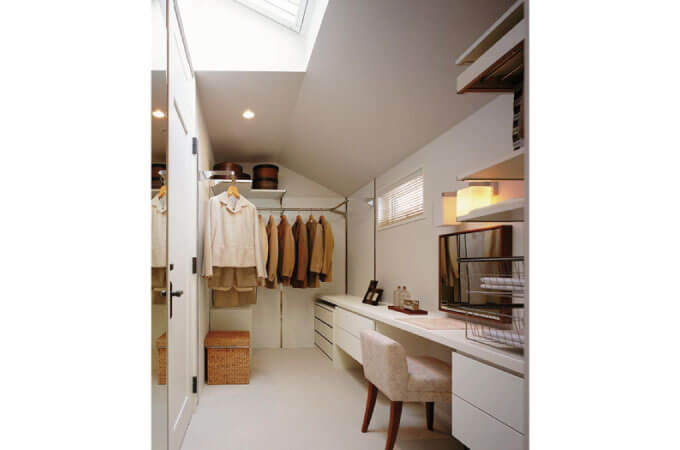 ウォークインクローゼットのパウダールーム